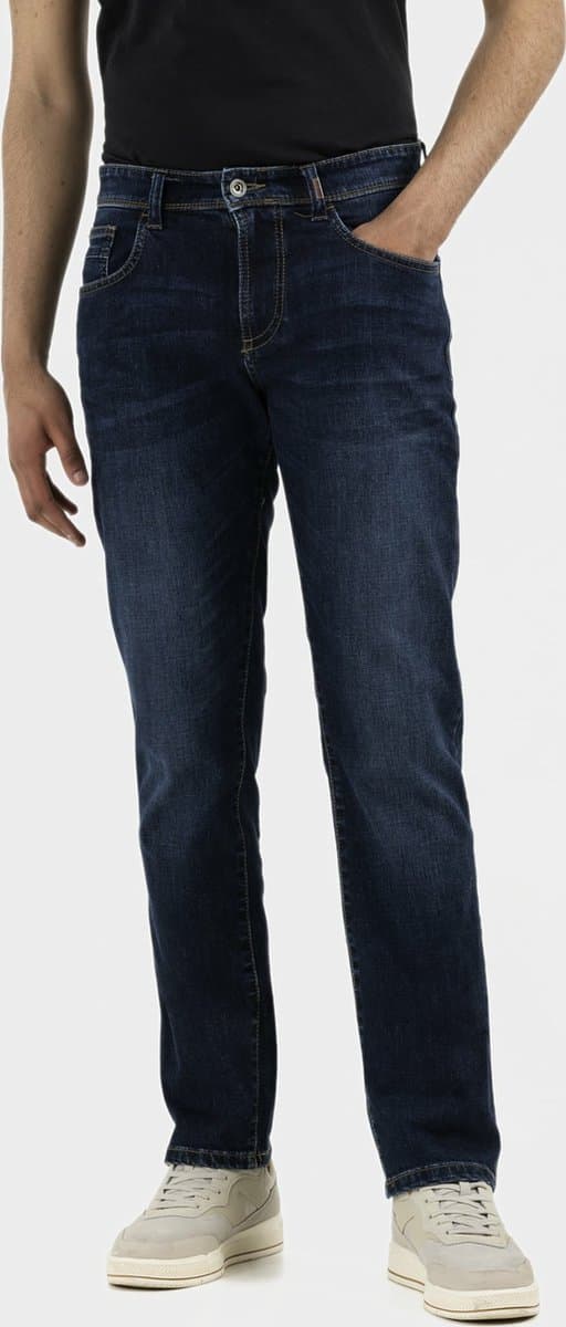 camel active Relaxed Fit 5-Pocket katoenen Jeans - Maat menswear-35/30 - Blau