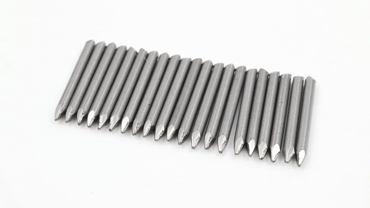 20 x fittingstiften, stalen nagels, plintstiften, spijker, 3 x 30 mm, zonder kop, blanco