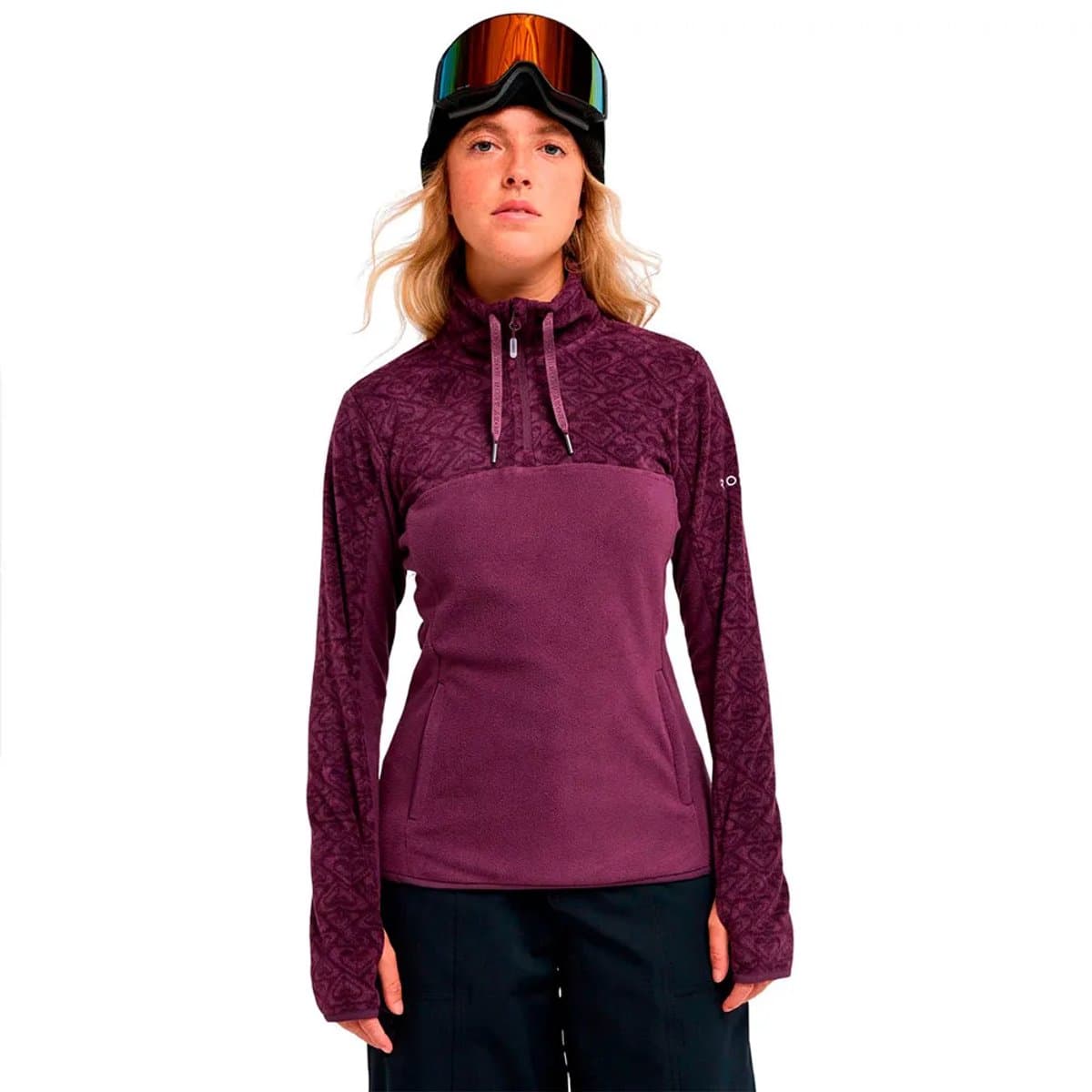 Roxy Sayna Fleece Met Halve Rits Paars M Vrouw