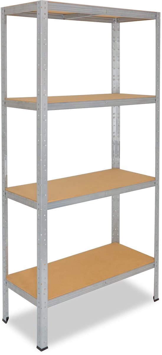 Shelfplaza HOME metalen stellingkast - 200x50x23 cm - verzinkt - 4 planken
