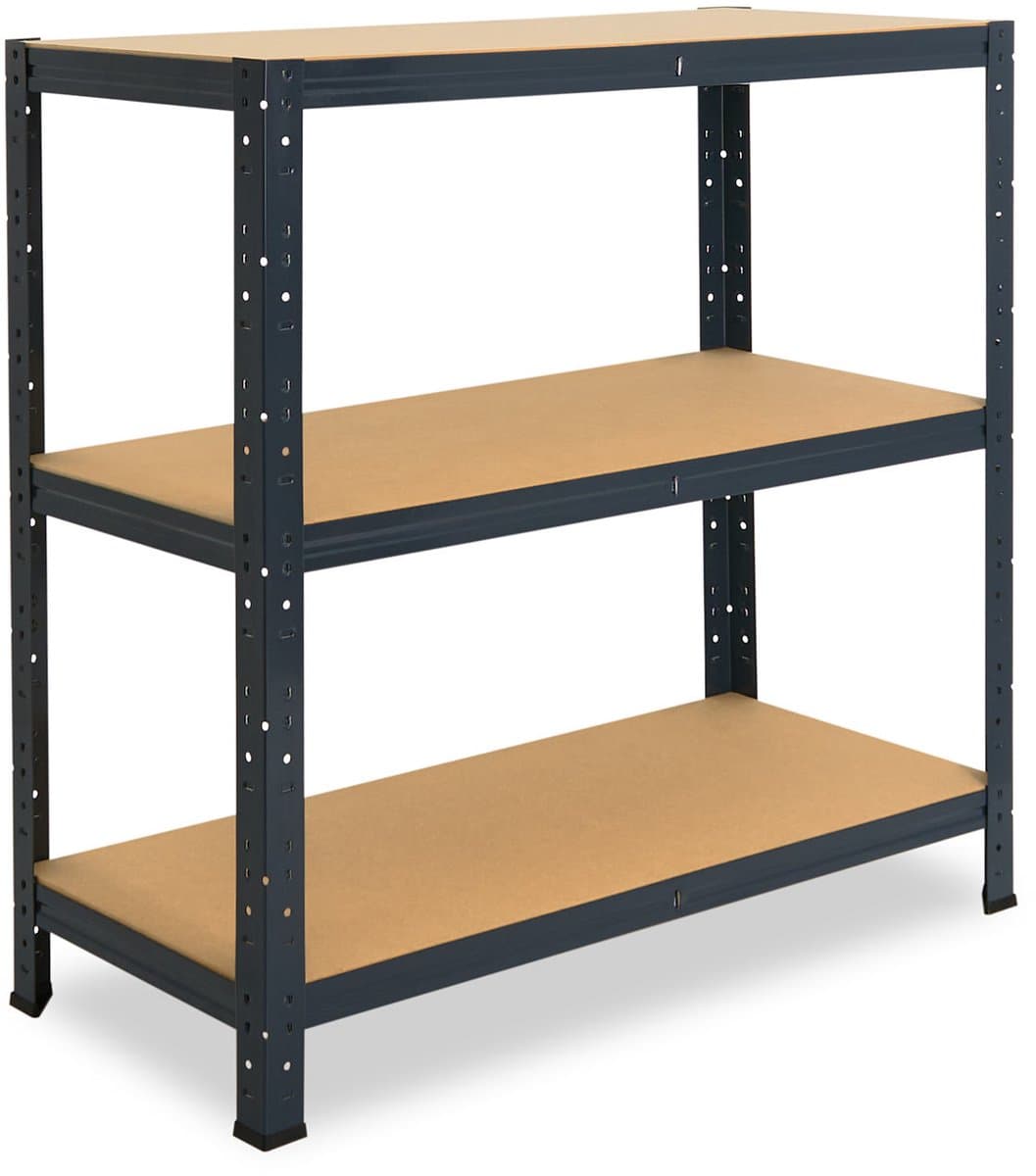 Shelfplaza HOME metalen stellingkast - 115x120x60 cm - antraciet - 3 planken