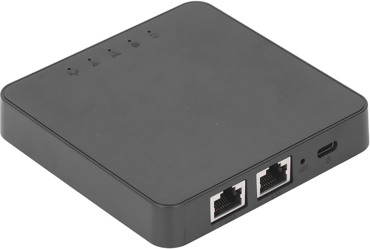 4G LTE Router for Europe, Dual Gigabit Ethernet Ports SIM Card Modem Mobile Hotspot, Smart WiFi Routers for Office, Home Travel, Camping, Security Camera