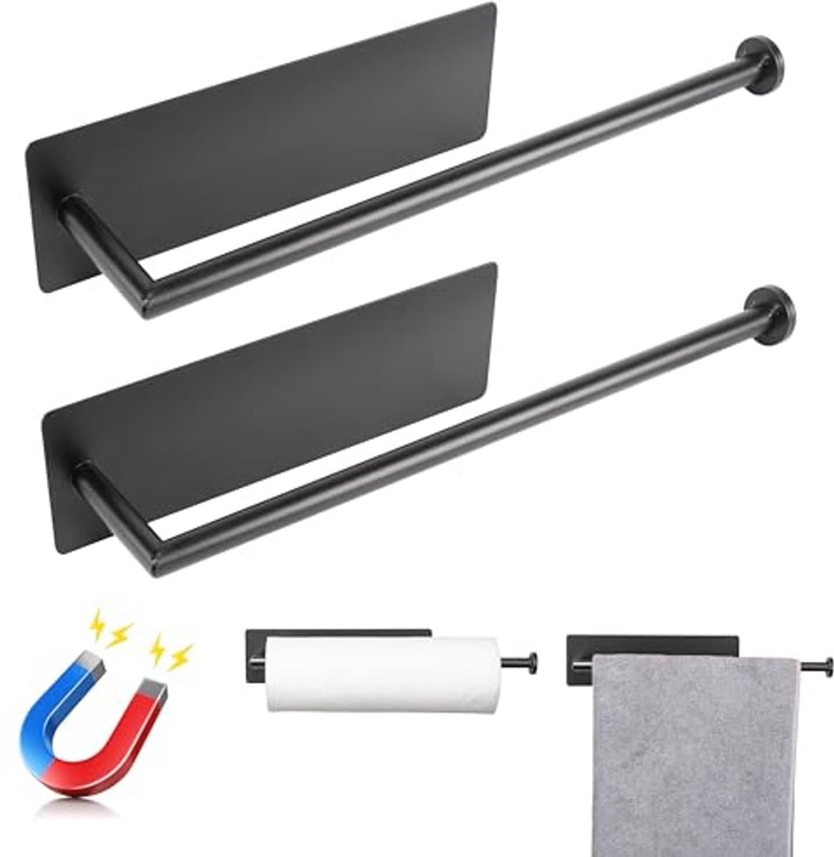 Set van 2 Magnetische Keukenpapieren Handdoekhangers voor Koelkast - Handig en Sterk voor BBQ, Grills, en Meer