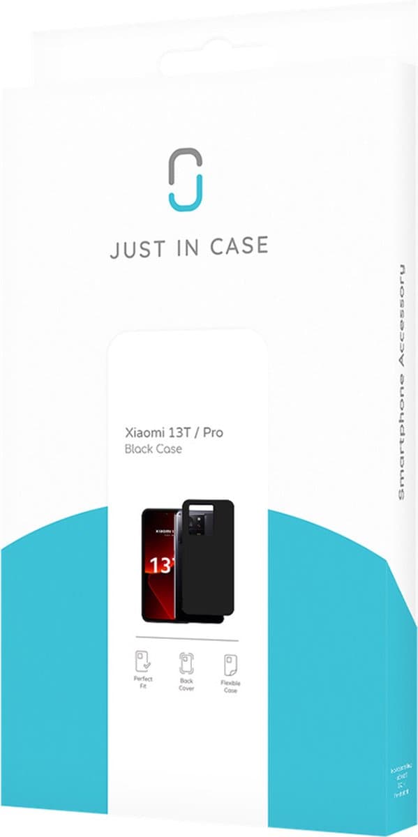 Just in Case hoesje geschikt voor Xiaomi 13T / 13T Pro Hoesje Siliconen - Flexibele Case - Zwart