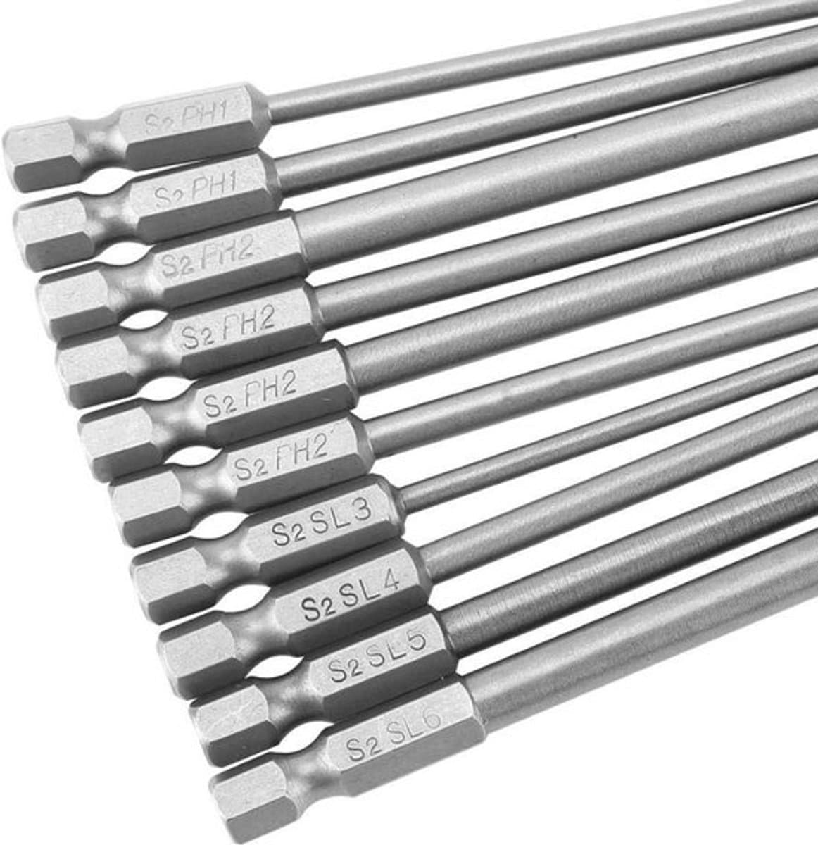 Solidchoice - Dailygoody - Screwdriver Bit Kit 10-delig - 100mm Lange Magnetische