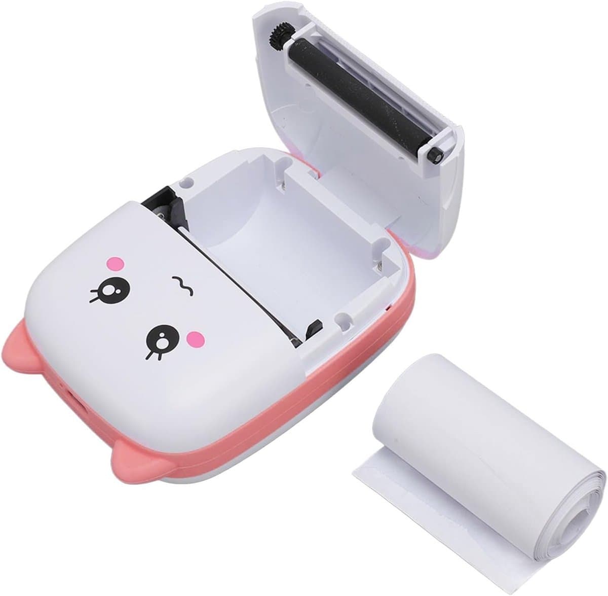 Mini Thermische Printer - Draagbare Bonnenprinter - Foto's Printen - 200 DPI Resolutie - 57mm Papierbreedte - Roze
