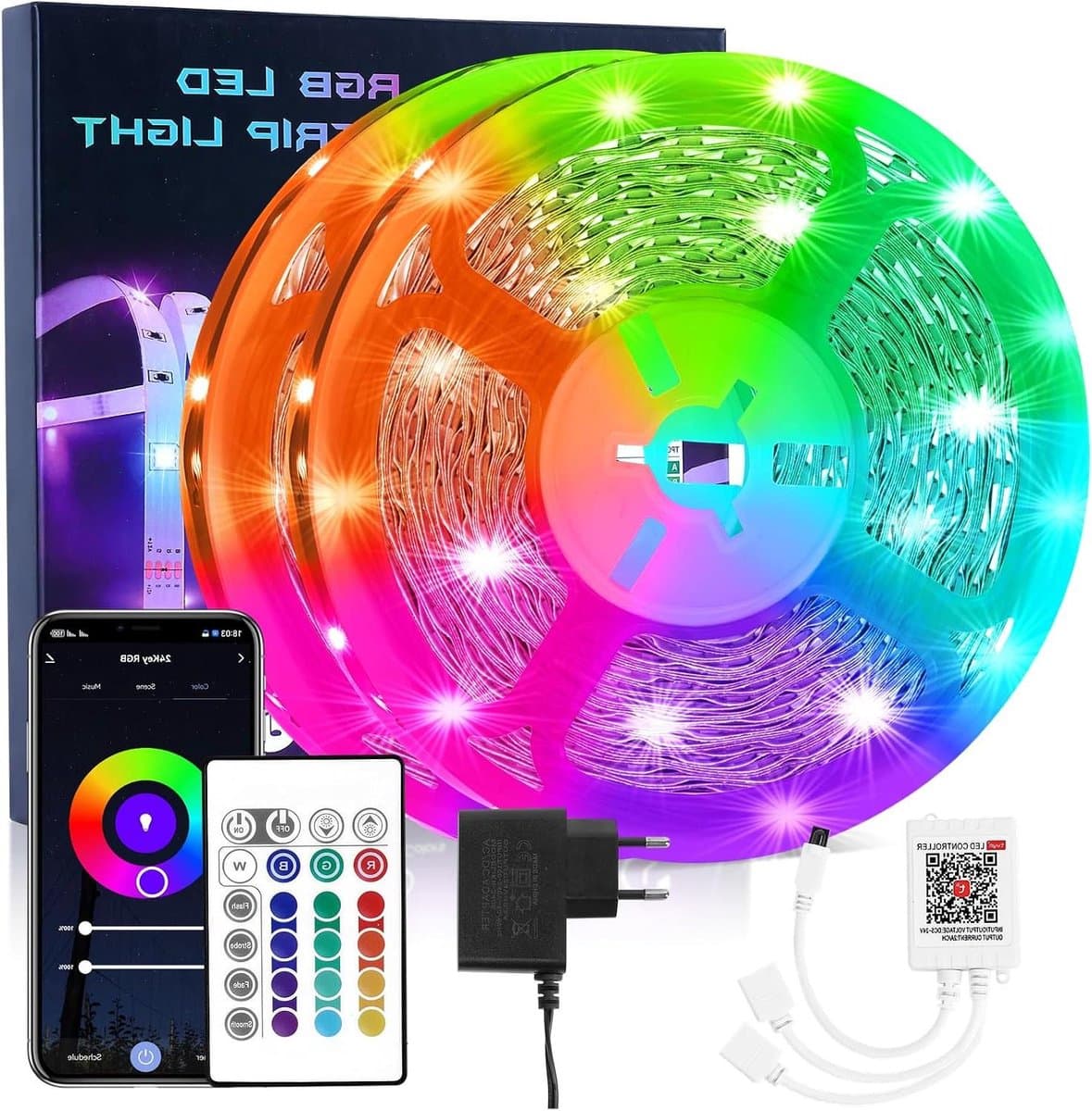 Ledstrip - Decoratieve verlichting - Sfeer creëren - App en muziekmodus - 20 meter - RGB