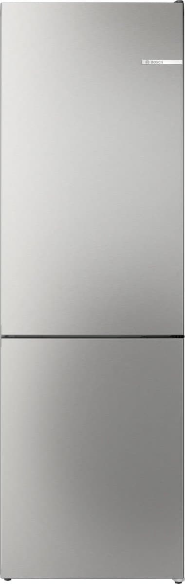 Bosch KGN362LAF - Serie 4 -Koel-vriescombinatie - Metaal look - Energielabel A - Total No Frost: nooit meer je vriezer ontdooien en geen condens in je koelkast - Led verlichting - Perfect Fit: zet je koelkast strak tegen de wand of in een nis
