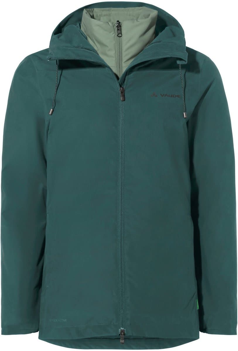 VAUDE Women's Mineo 3in1 Jacket, 3in1 Jas, Regenjas, outdoorJas, Regenjas, met kap, Hardshell Jas, Regenjas, waterdicht, Dames, Outdoorjas