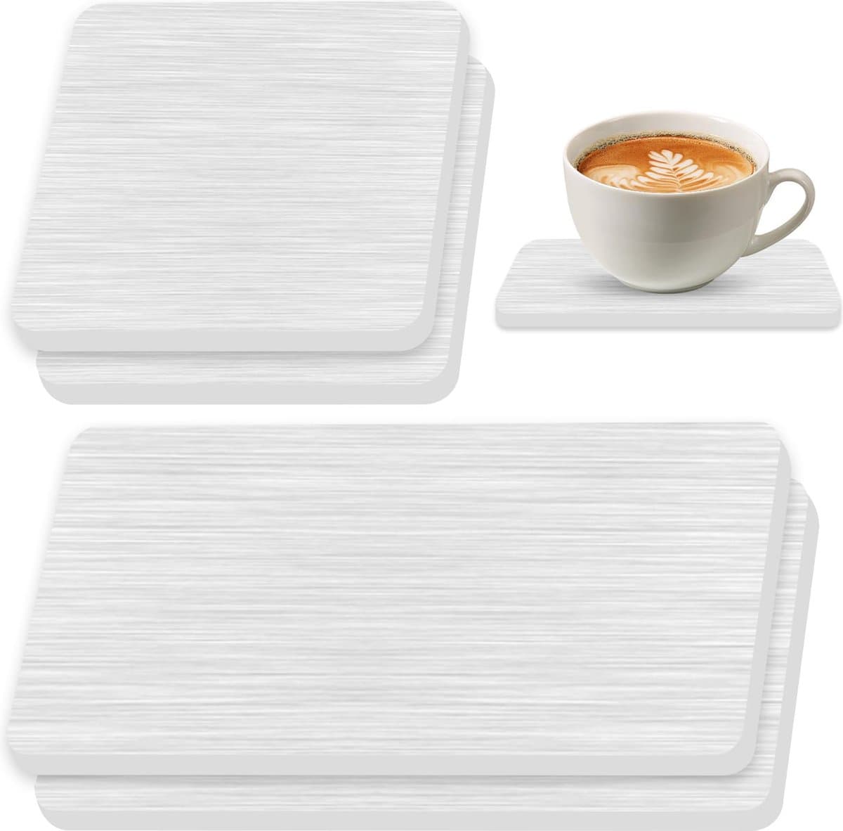 Goodivery ® Set van 4 Waterabsorberende Dienbladen voor Badkamer en Keuken, Ideaal voor Zeep en Cosmetica