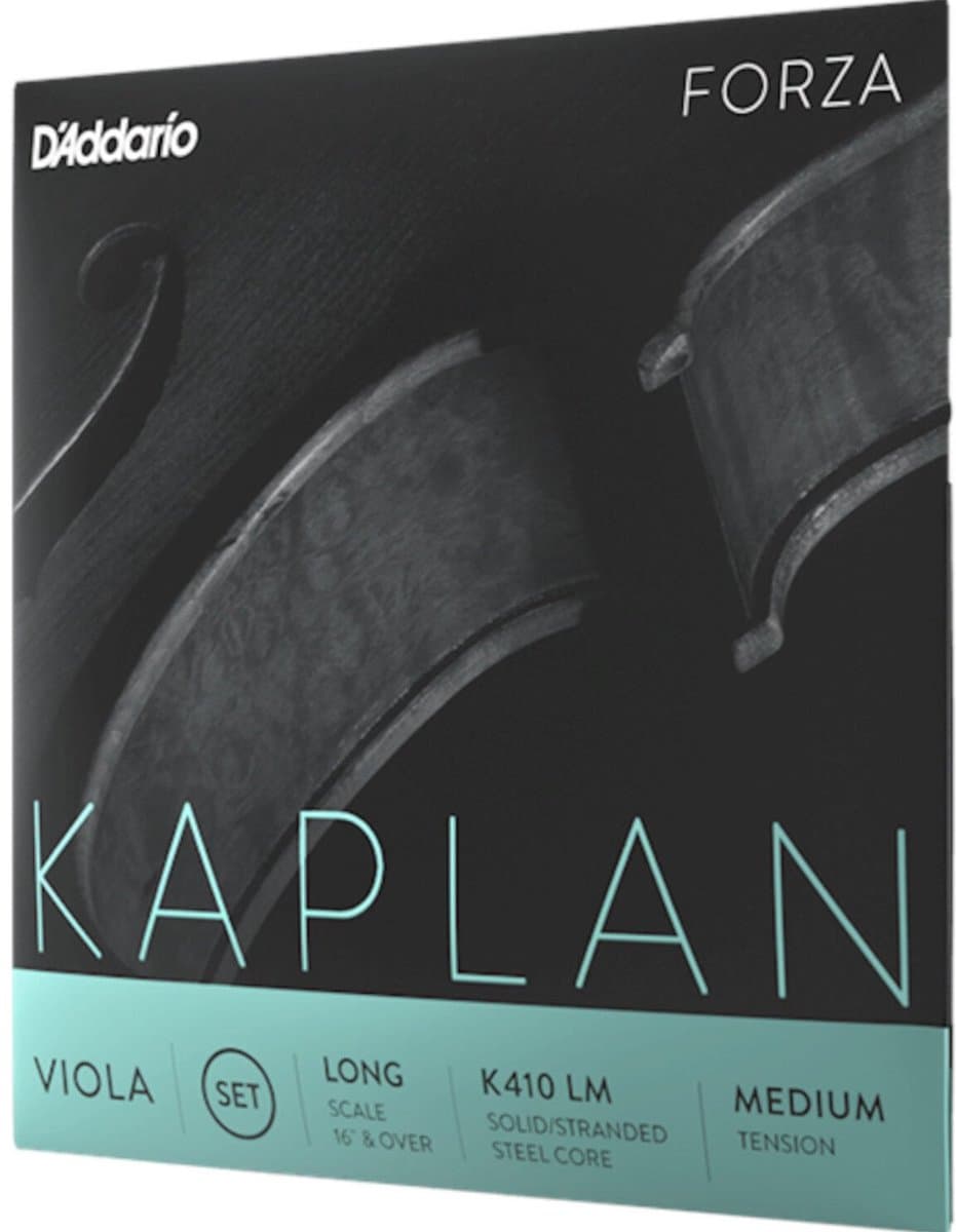 D'Addario K410 LM Kaplan Forza, Long Scale, Medium Tension Altvioolsnarenset