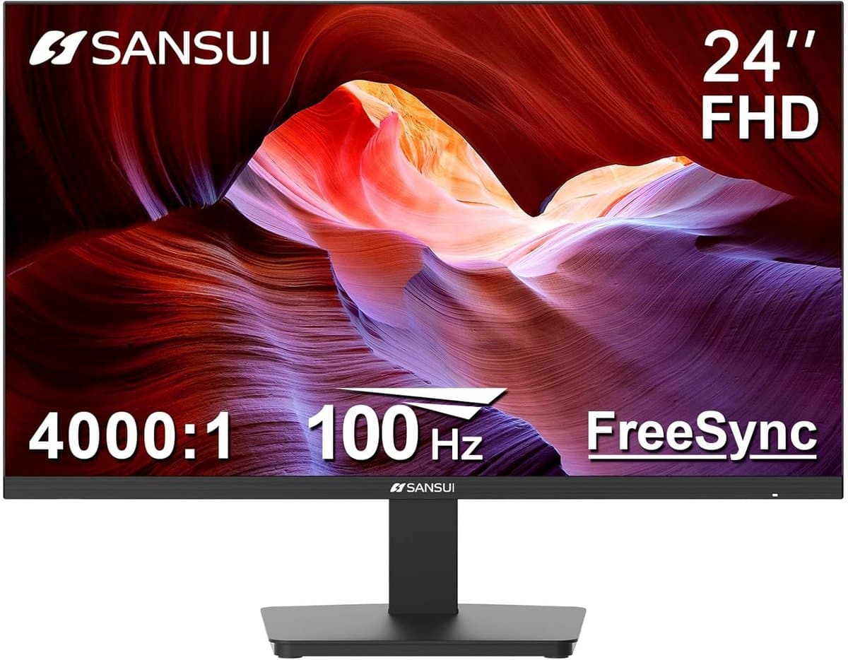 24 Inch 100Hz PC Monitor - HDMI VGA-poorten, FHD, Ergonomische Kanteling en Oogverzorging voor Thuiswerk