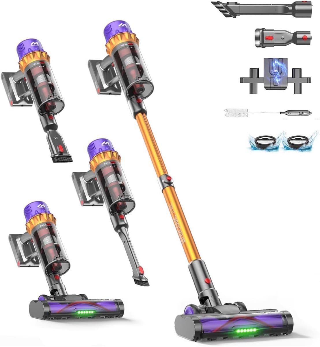 Steelstofzuiger – Draadloze Stofzuiger – Snoerloze Stofzuiger – Handstofzuiger – Kruimeldief – 50 kPa Zuigkracht – 80 Minuten Batterijduur