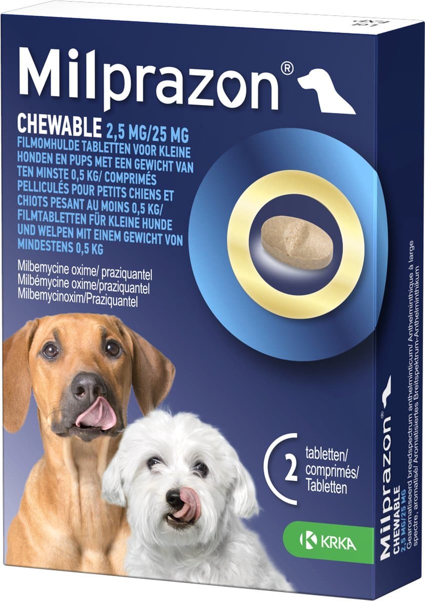 Krka Milprazon Kauwtabletten Ontwormingstabletten Hond