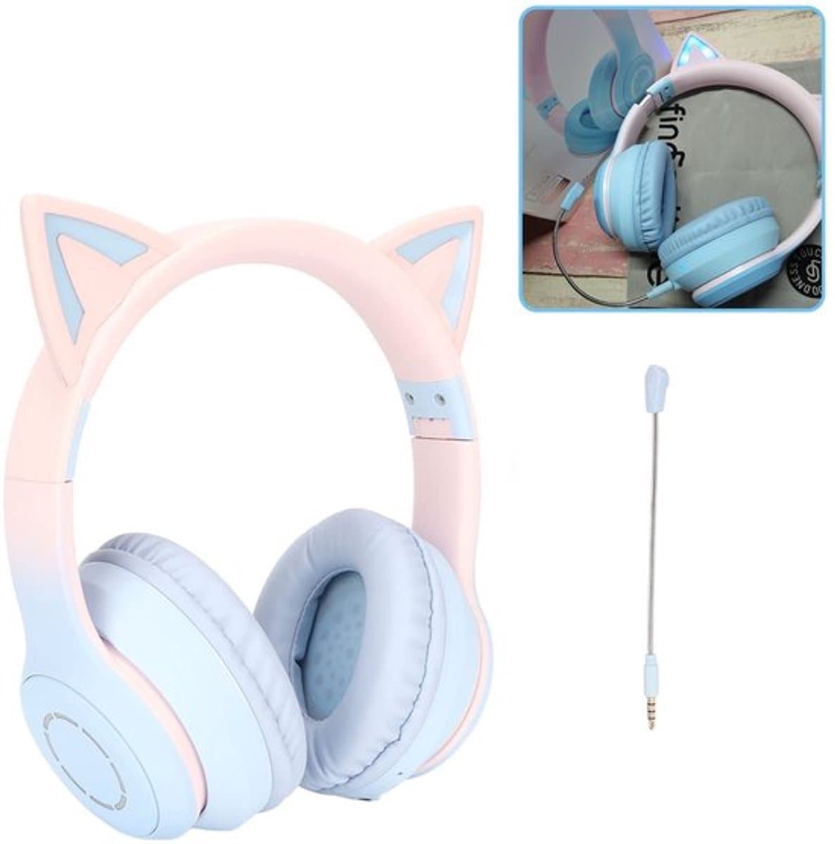 Allecto - Cat Ear-koptelefoon - Draadloze Gaming-headsets