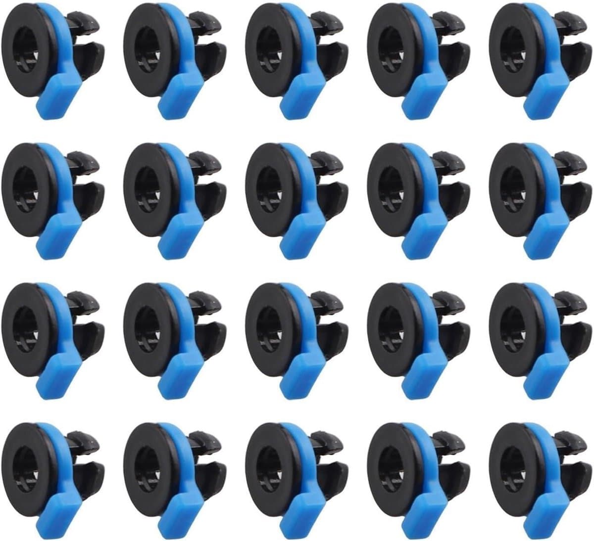 3D-printer Tube Clips - PTFE Klemmen - 3D Printen - Stevige Bevestiging - 20 Stuks - Blauw Zwart