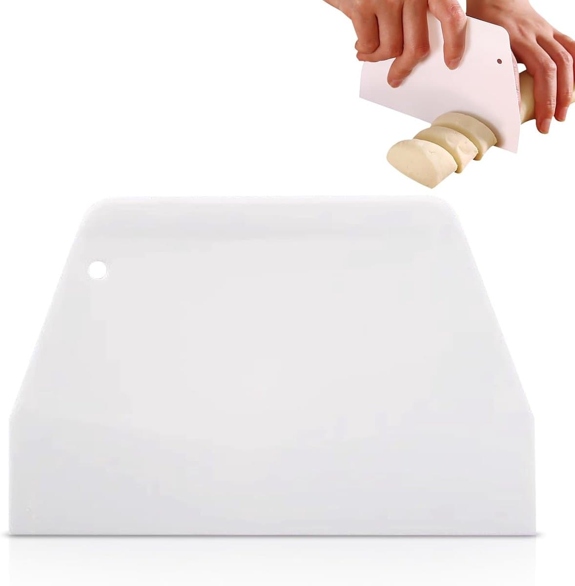 Dough Scraper - Trapezoid Flexibel - Grote Dough Cutter - Bench Scraper - Cake Scraper - Voedsel Scraper - Voor Brooddeeg - Cake Fondant - Icing - 19.3x12.7cm