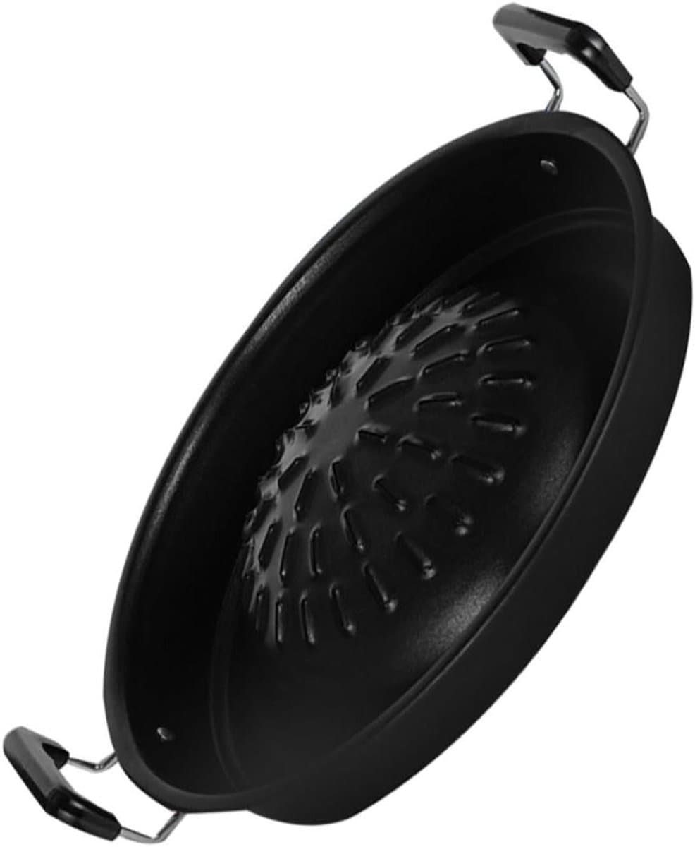 Grillpan - Kookplaat Bakplaat - Buiten Koken - Licht Compact - 35x30cm - Zwart