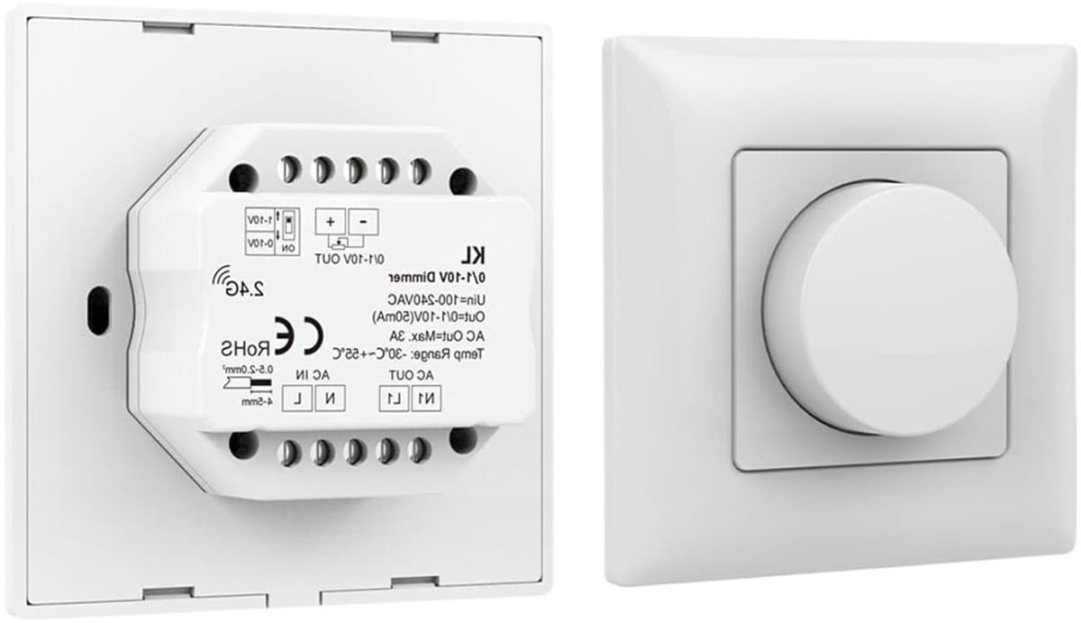 LED Dimmer Controller - Signaal Ingang - Verlichting Instellen - 0-10V PWM Output - 12-48V DC - Wit