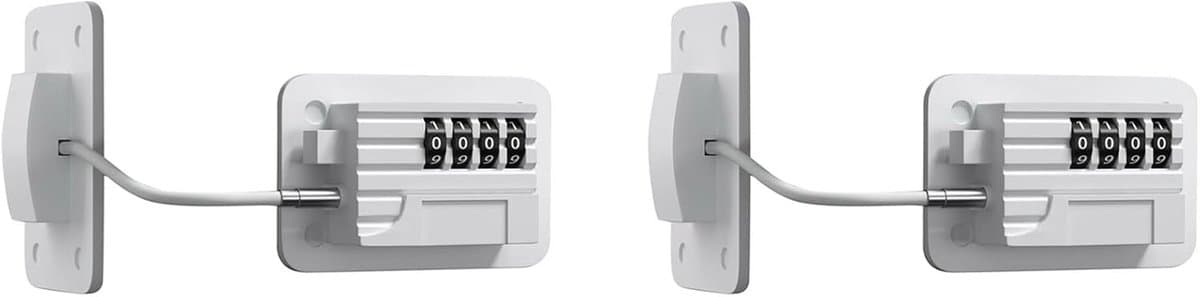 Koelkastsloten Set - Cijfersloten Diepvries - Veilig Gebruik - Installatie Zonder Boren - 4-Cijferig Combinatieslot - Universeel Zwart