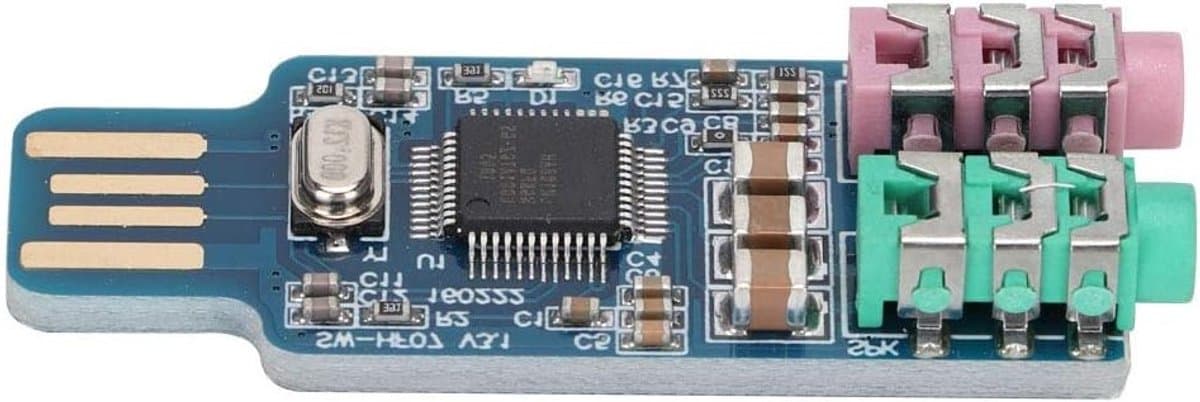 Externe Geluidskaart USB Audio Interface voor Computer en Laptop met Hoge Geluidskwaliteit en Plug-and-Play Functionaliteit
