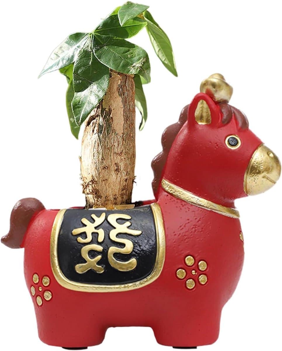 Kamerplant Pot - Decoratieve Vaas - Binnen Decoratie - Zelfbewaterend Ontwerp - 18 x 155 x 18 cm - Rood