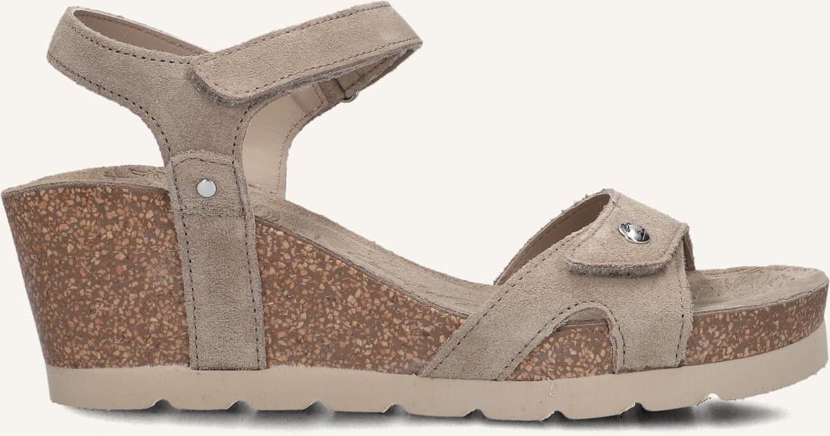 Panama Jack Julia Sandalen - Met Sleehak - Dames - Taupe - Maat 42