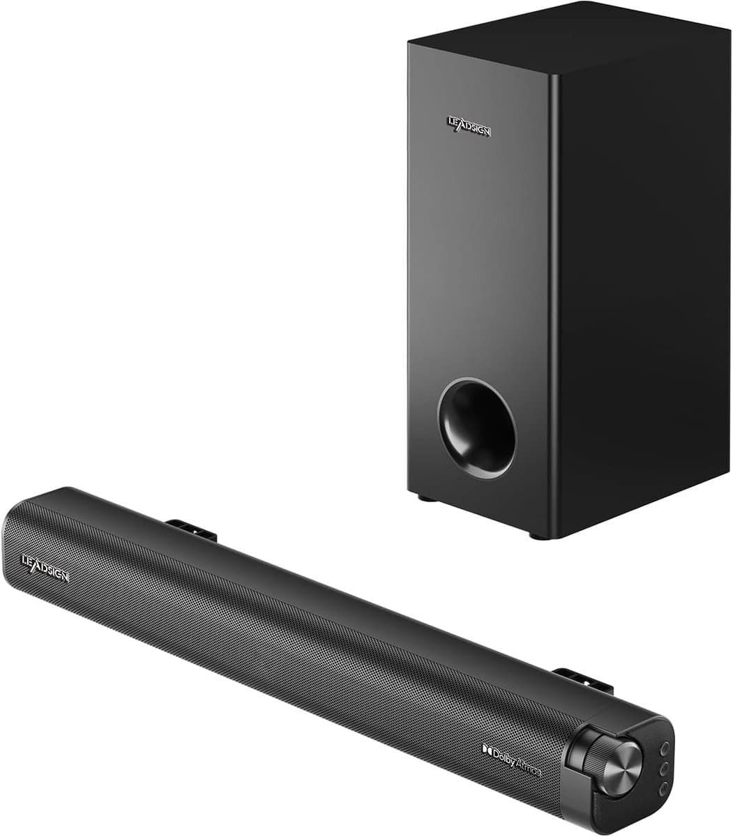 Soundbar met Subwoofer - Home Cinema Systeem - Film en Muziek - Dolby Atmos Geluid - 50 Centimeter - Zwart