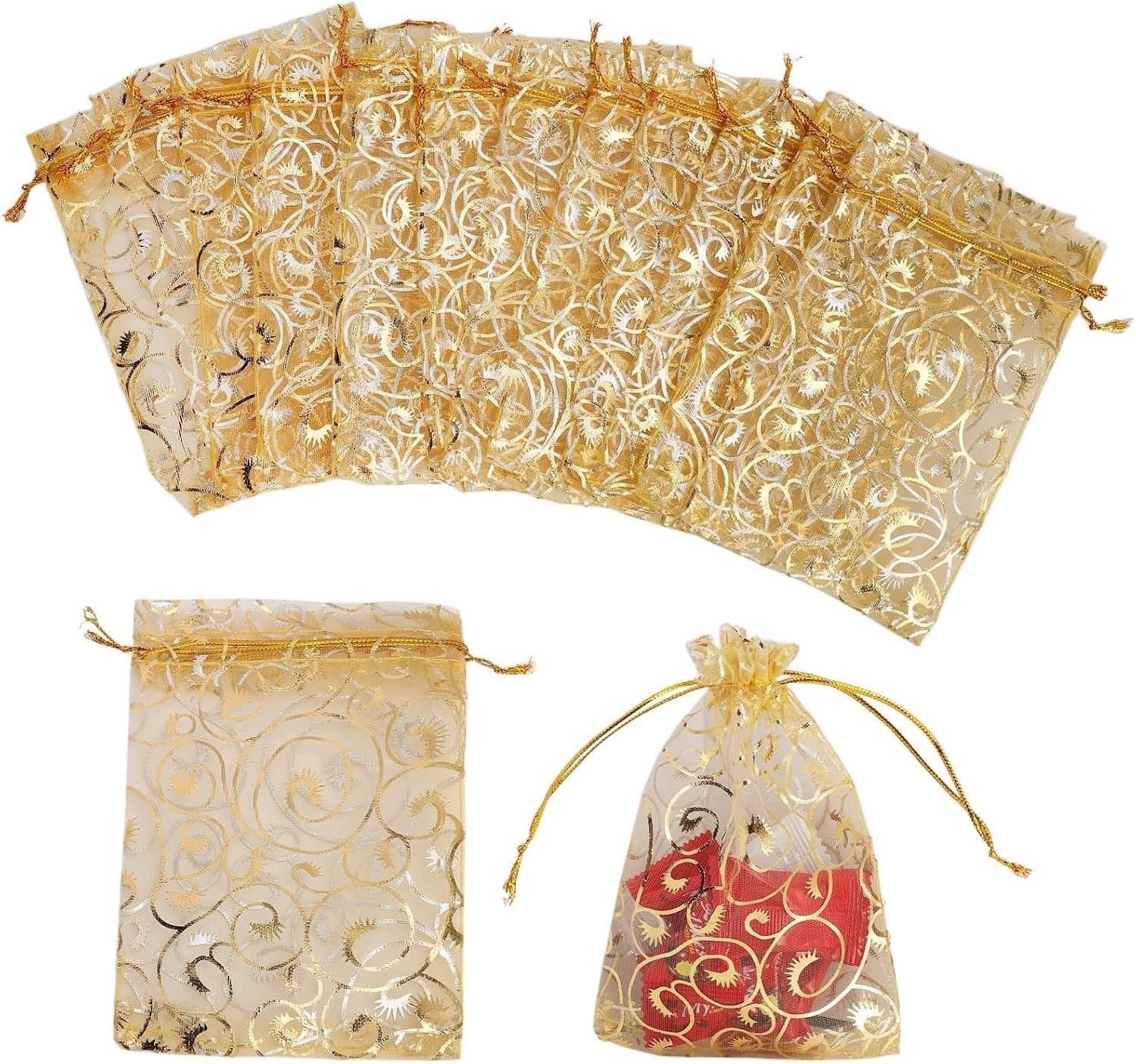 100 Organza Zakjes 10 x 15 cm voor Sieraden, Cadeaus en Feestjes - Ideaal voor Verjaardagen, Bruiloften en Festivals