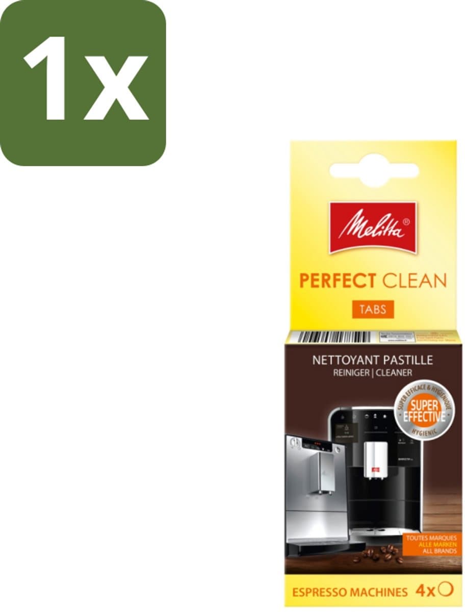 Melitta - Perfect Clean – Reinigingstabletten – Voor volautomatische espressomachines – 4 tabletten - 1 stuk