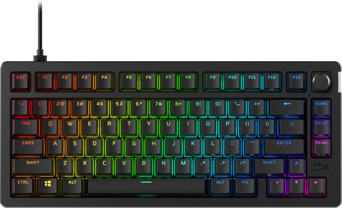 HyperX Alloy Rise 75 - Mechanisch Gaming Toetsenbord - US QWERTY - Zwart