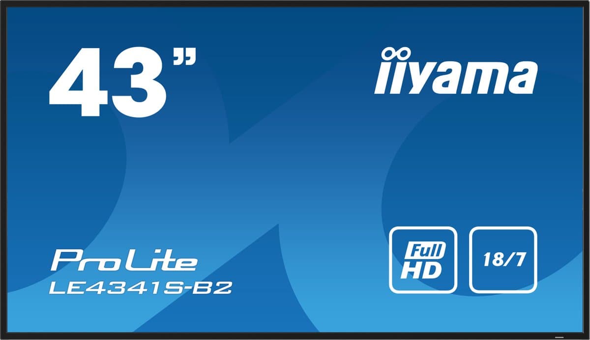 iiyama 108 cm flexibel Full HD professioneel grootformaat beeldscherm met USB-mediaspeler