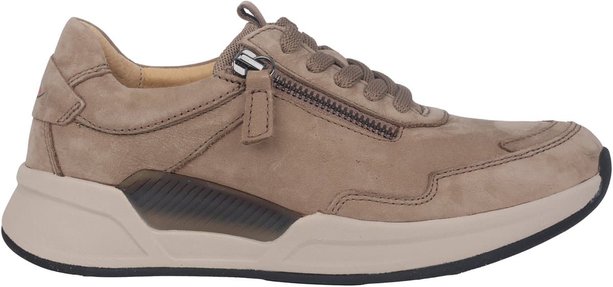 Gabor rollingsoft sensitive 76.958.40 - dames rollende wandelsneaker - Beige - maat 37 (EU) 4 (UK)
