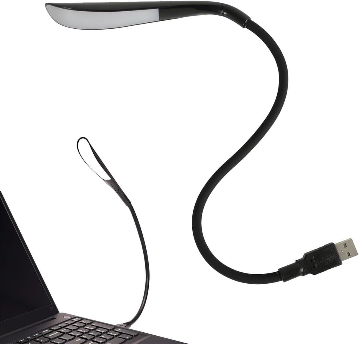 2 stuks USB-lamp – LED Laptop lamp – Dimbare LED – voor PC/Laptop – Zwart