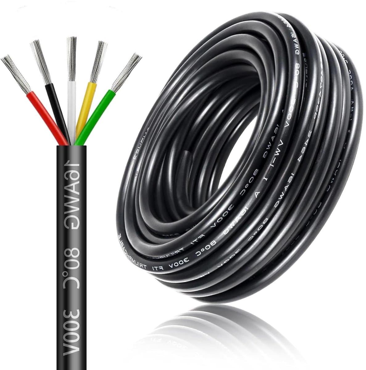 30 Meter 16 AWG 2-aderige Elektrische Kabel, Flexibele Stroomkabel van Vertind Koper