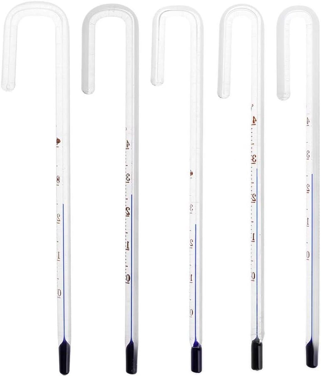 Aquarium Thermometer - Temperatuur Monitor - Waterkwaliteit Testen - Heldere Glas Schaal - 15 cm Lengte - Transparant