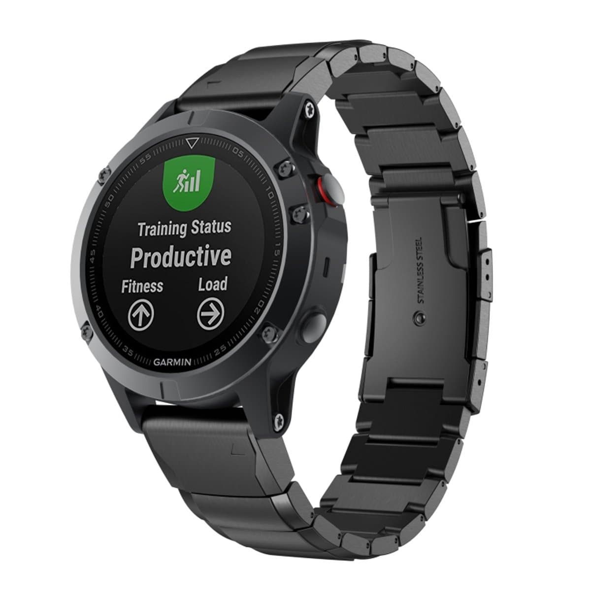 Voor Garmin Fenix 6S Pro 20 mm schildpad roestvrij stalen horlogeband (zwart)