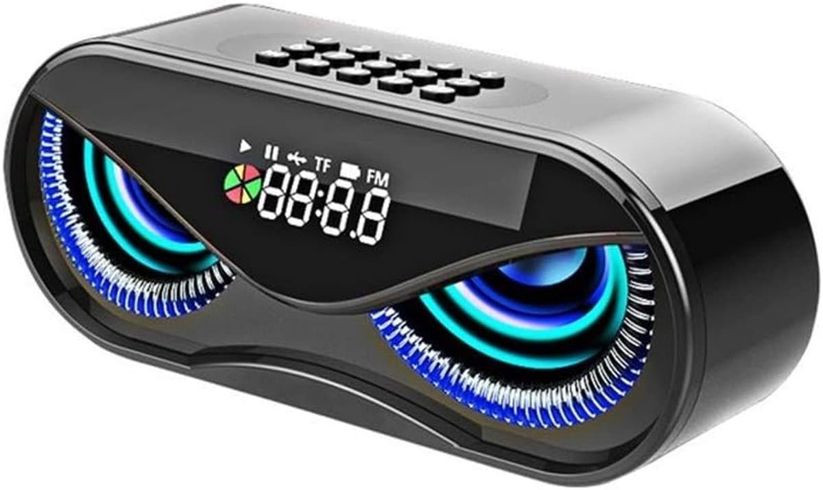 Bluetooth Speaker - Draagbare Radio - Muziek Afspelen - Met Wekkerfunctie - 10W - Zwart