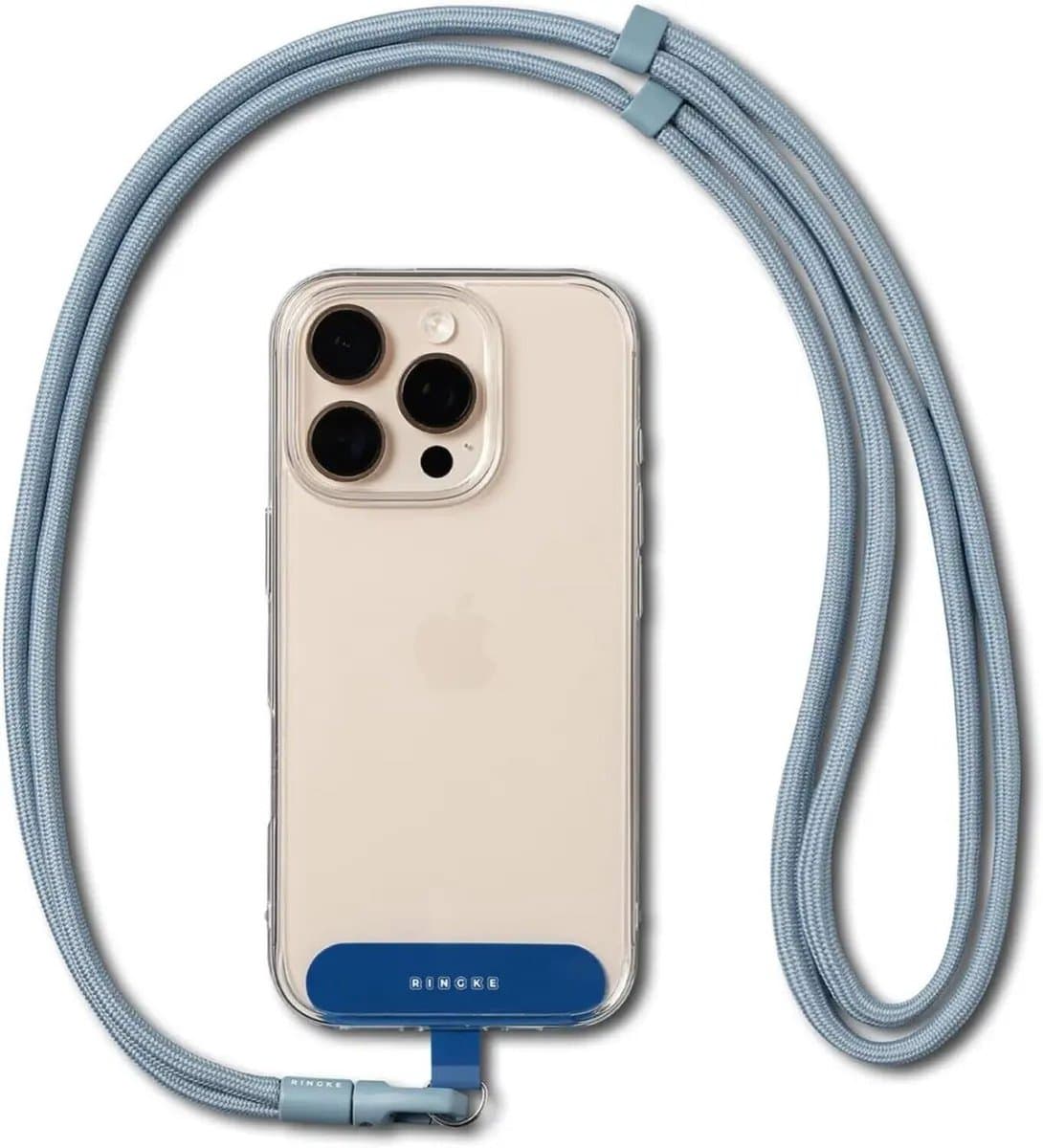 Ringke Holder Link & Flow Shoulder Strap Y-Type - Universeel Telefoonkoord - Universele Telefoonketting - Crossbody Koord - Schoudertas Blauw