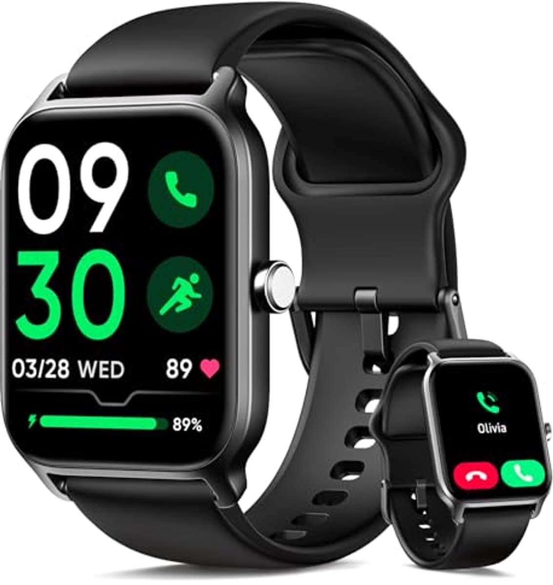 Slimme Fitness Horloge met Telefoonfunctie, Waterdicht, 100+ Sport Modi, Hartslagmeter en Slaapmonitor - Geschikt voor Android en iOS