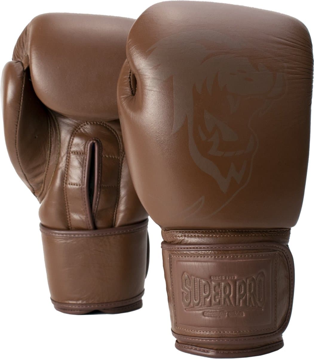 Super Pro Combat Gear Legend SE Lederen (kick)bokshandschoenen Bruin 16oz