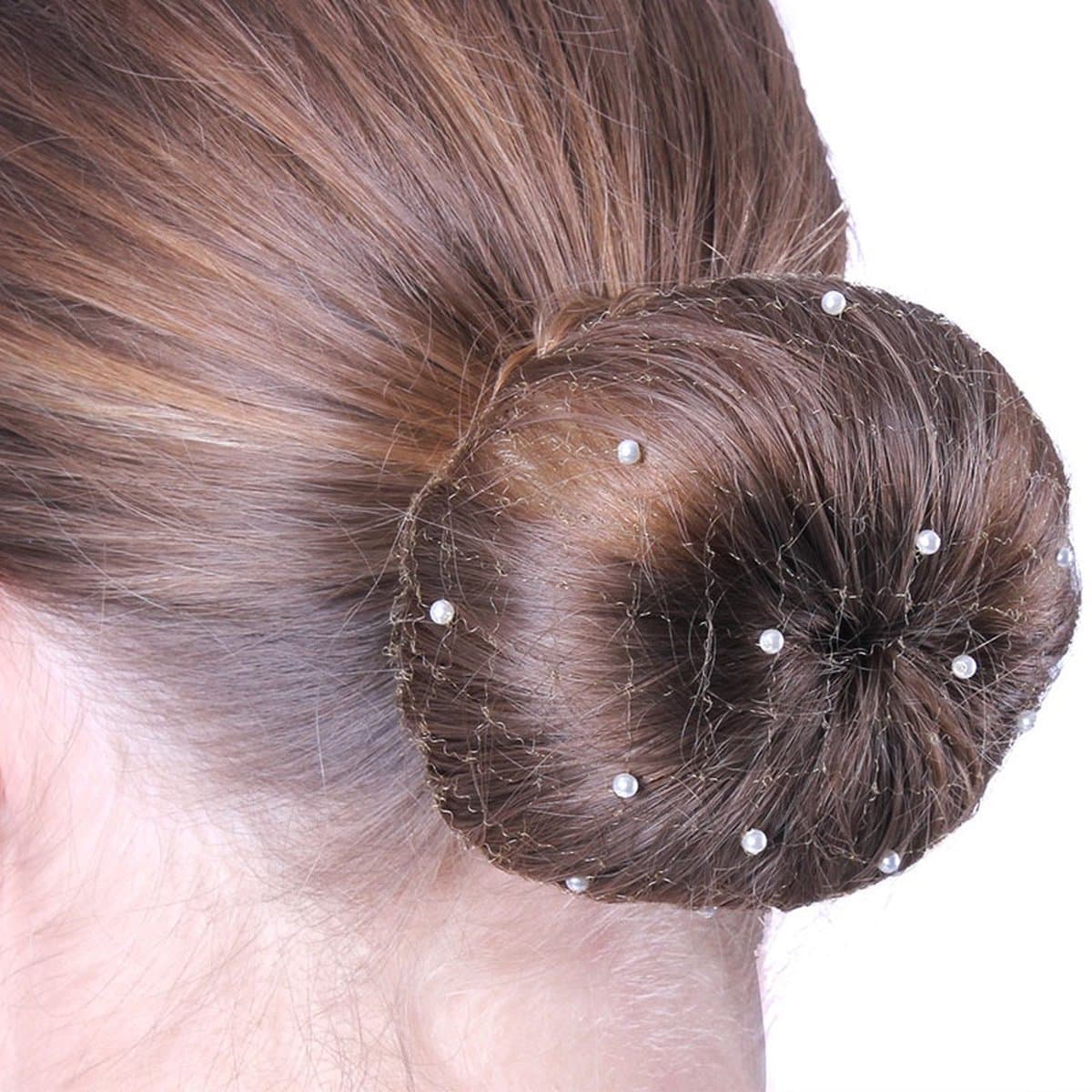 QHP Haarnetje Invisible Pearl Bruin - ONE