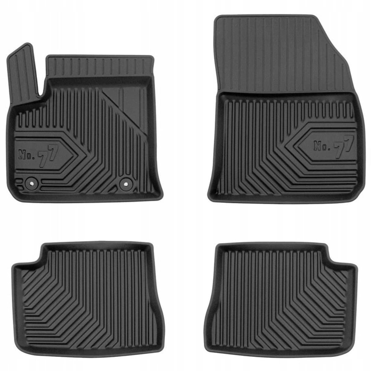 FROGUM 77 Automatten - Geschikt voor OPEL CORSA-E (vanaf 2019) - Elektrische versie - TPE Rubber - Zwart