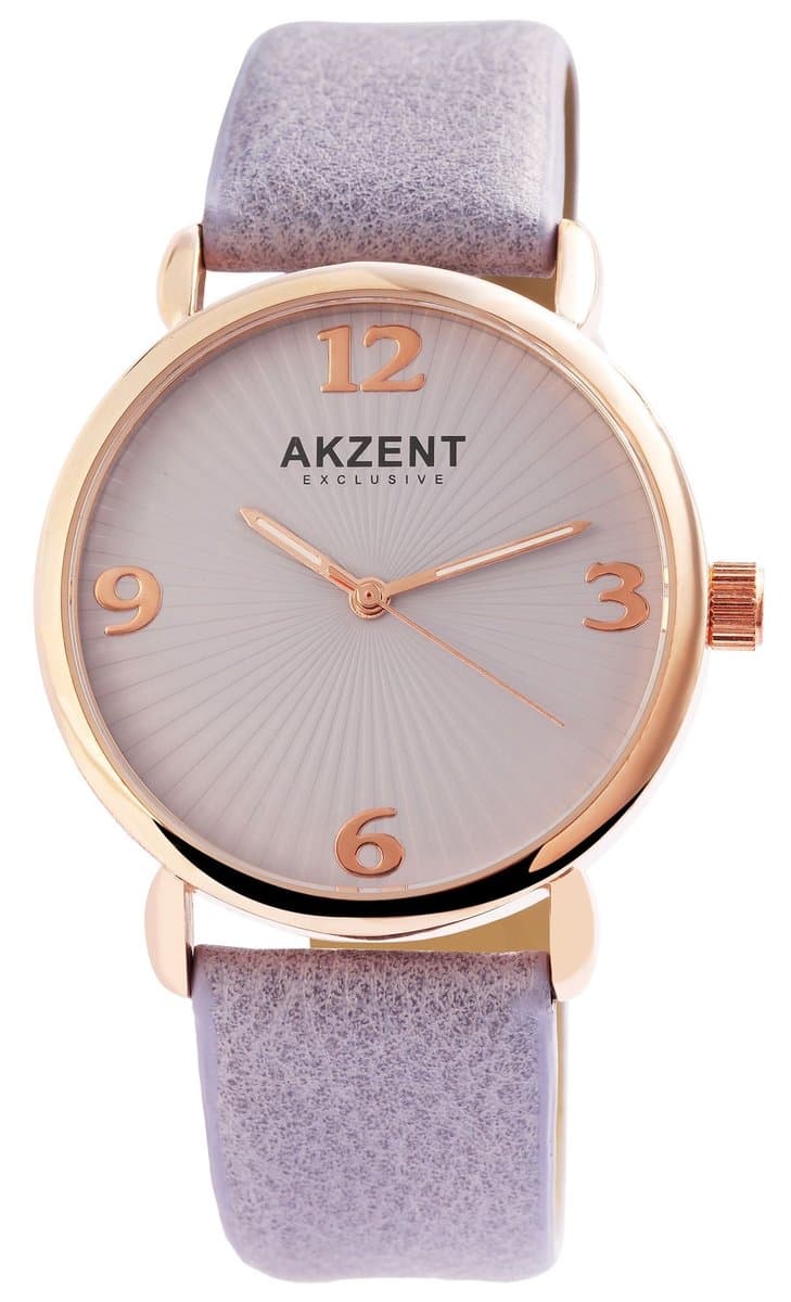 AKZENT Dameshorloge van imitatieleer Kamilia AKZENT EXCLUSIVE dameshorloge met imitatieleren band, IP
