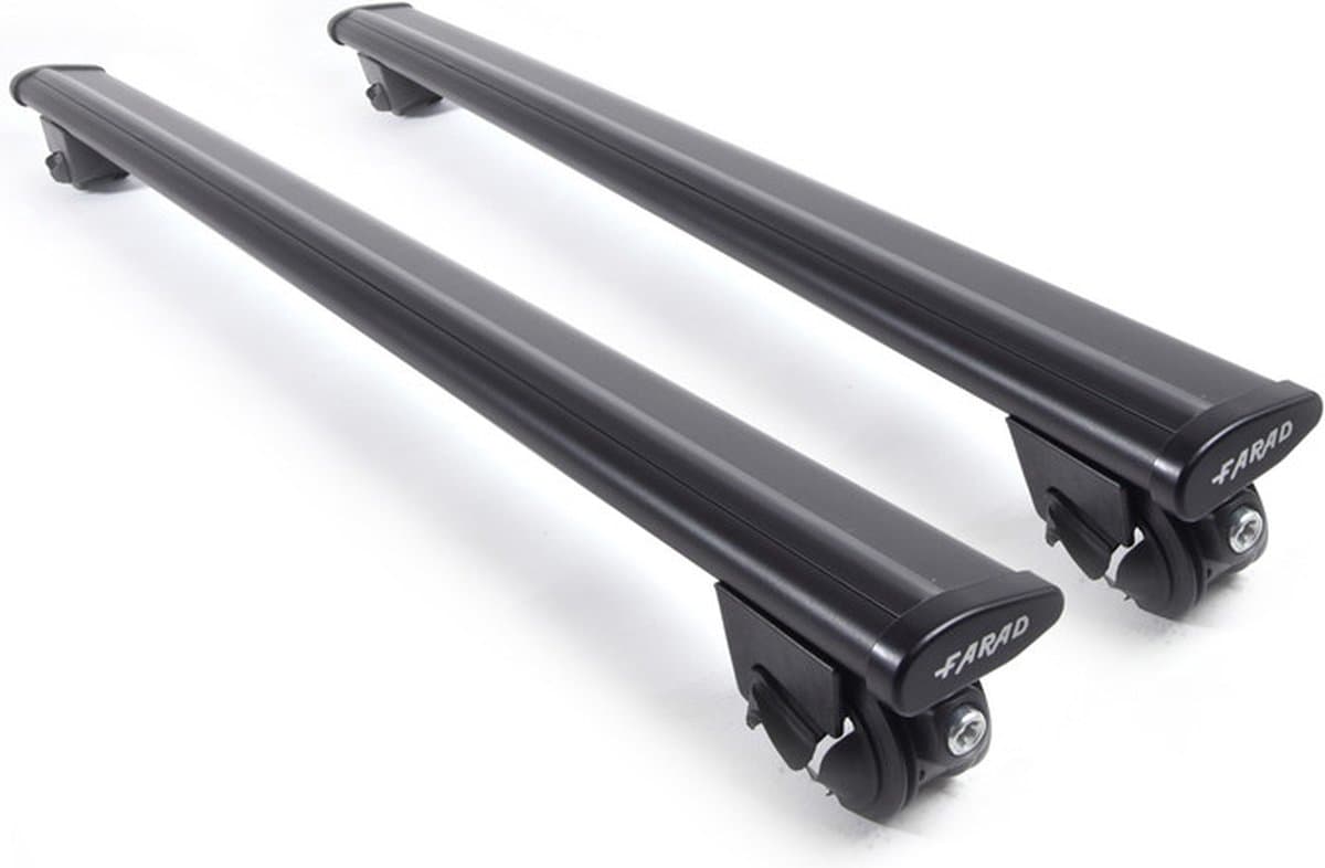 Dakdragers geschikt voor Hyundai Atos Step 1999 t/m 2003 open dakrailing - Aluminium - Hoog laadvermogen 100kg - Wingbar Zwart- Merk Farad