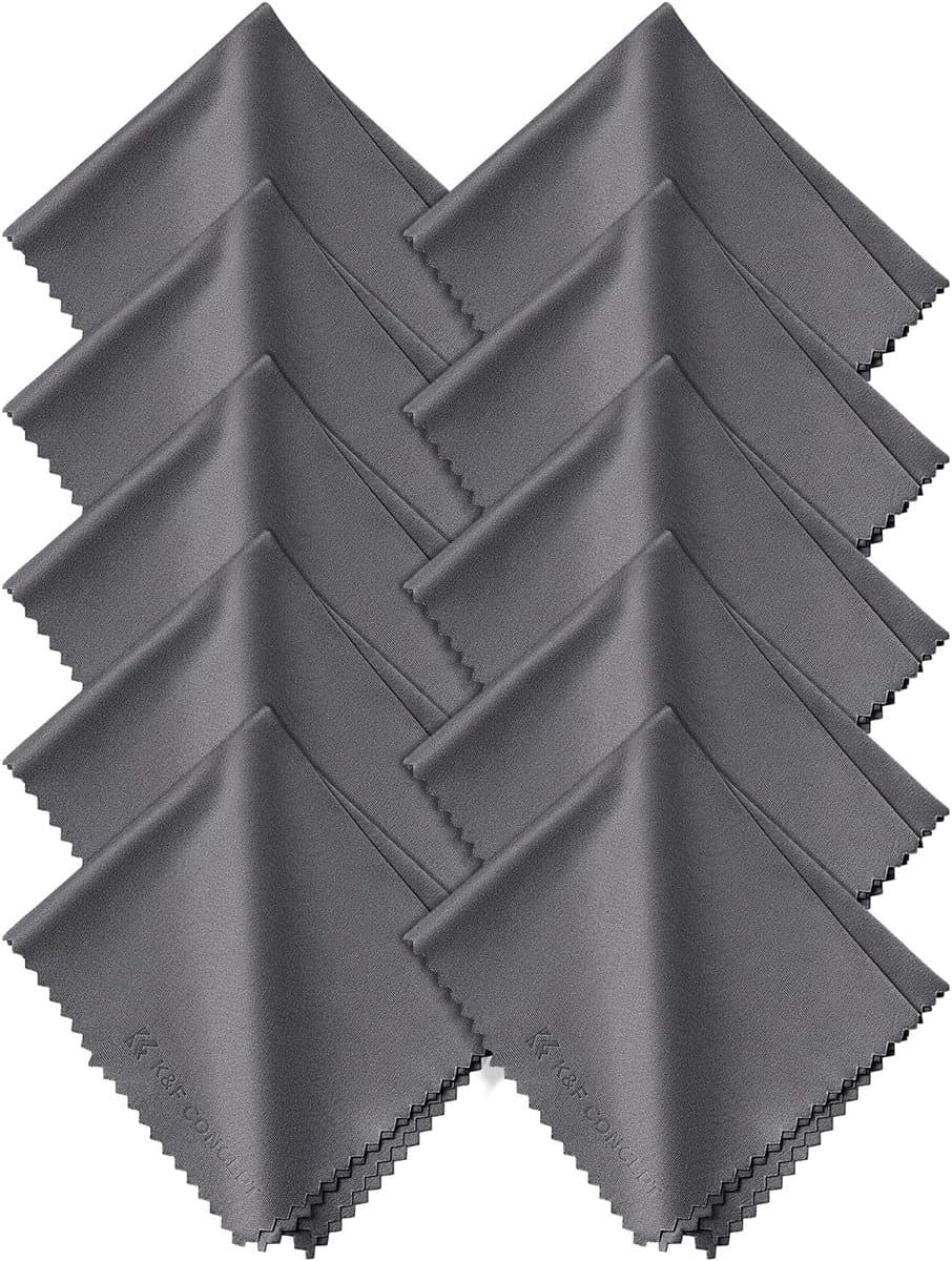 Set van 10 Microvezel Doekjes 15 x 18 cm - Herbruikbaar, Streepvrij Reinigen voor Camera, Lens, Glas, Display, Smartphone en Tablet