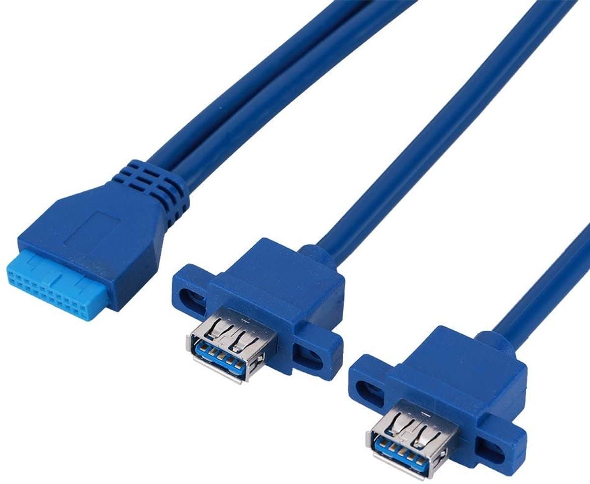 Dailygoods - USB 3.0 Splitter Adapter voor Moederbord met 2 Poorten