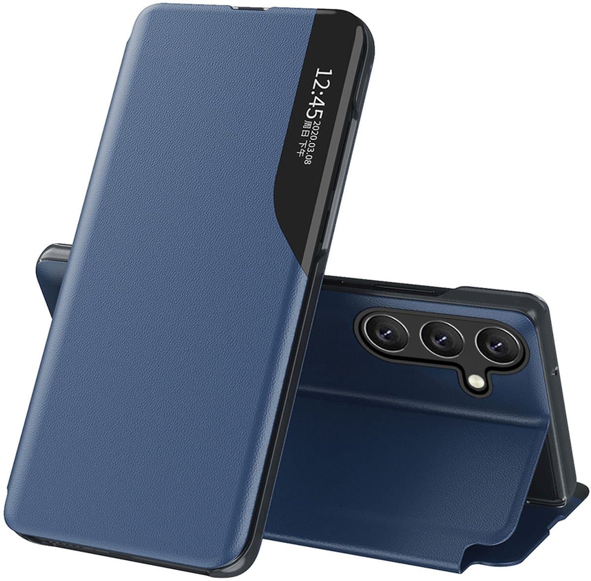 Groothandel Eco Lederen View Hoesje Voor Samsung Galaxy S25+ Met Klep En