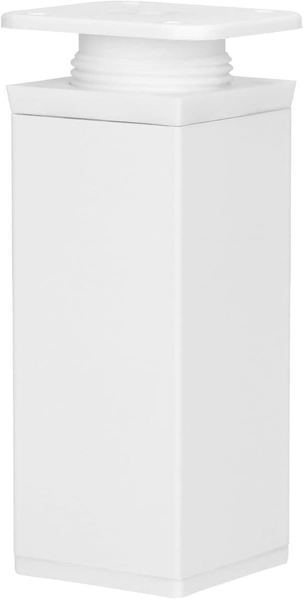 Meubelpoten Verstelbaar - Kastpoten Bedpoten - Meubels Verhogen - Vierkant Aluminium Frame - 15 cm Hoog - Wit