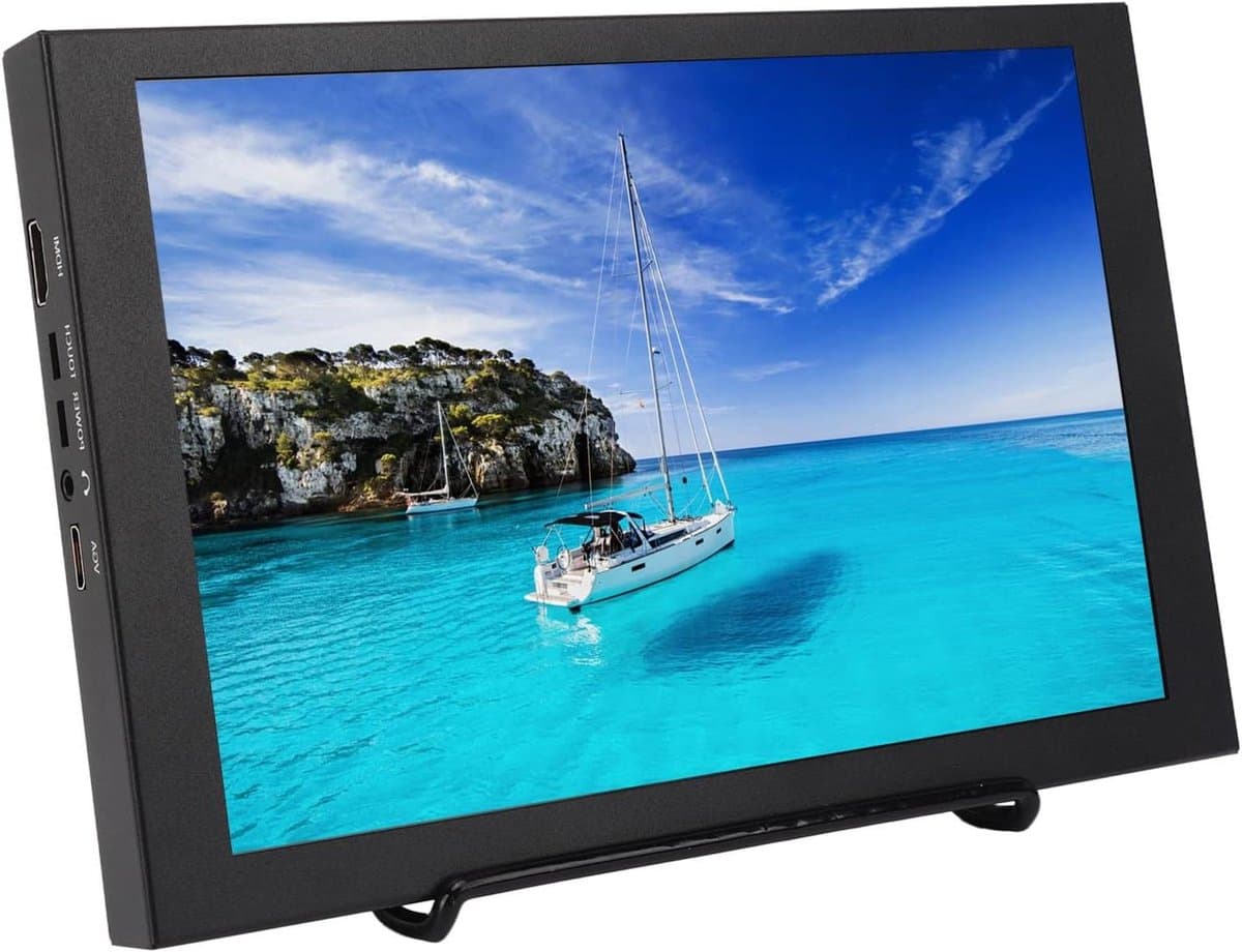Touchscreen Monitor - Draagbaar Scherm - Multimedia Gebruik - Ingebouwde Speakers - 10.1 Inch - Zwart